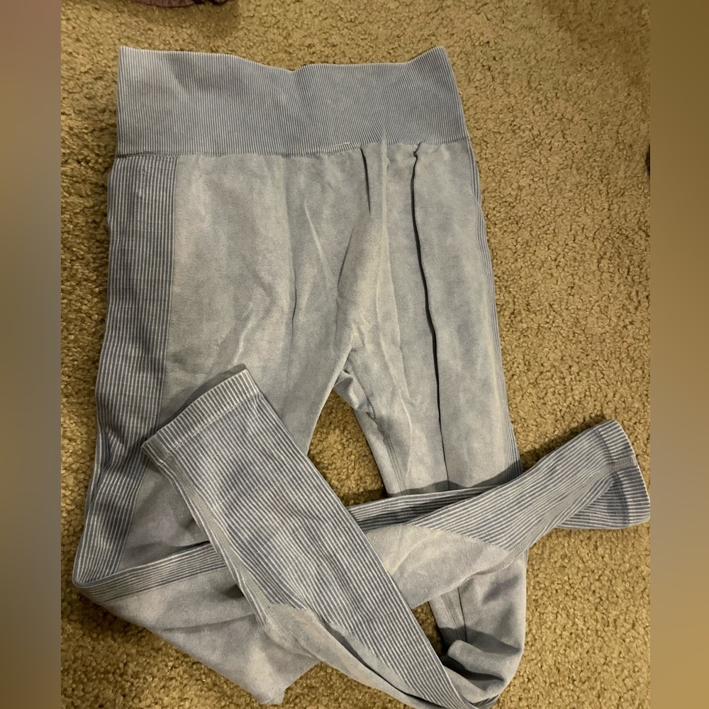 light blue leggings